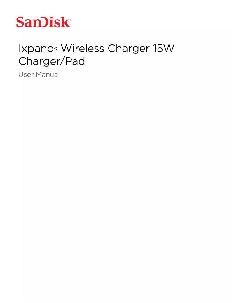 Imagen de la primera página del manual del dispositivo Ixpand Wireless Charger 15W