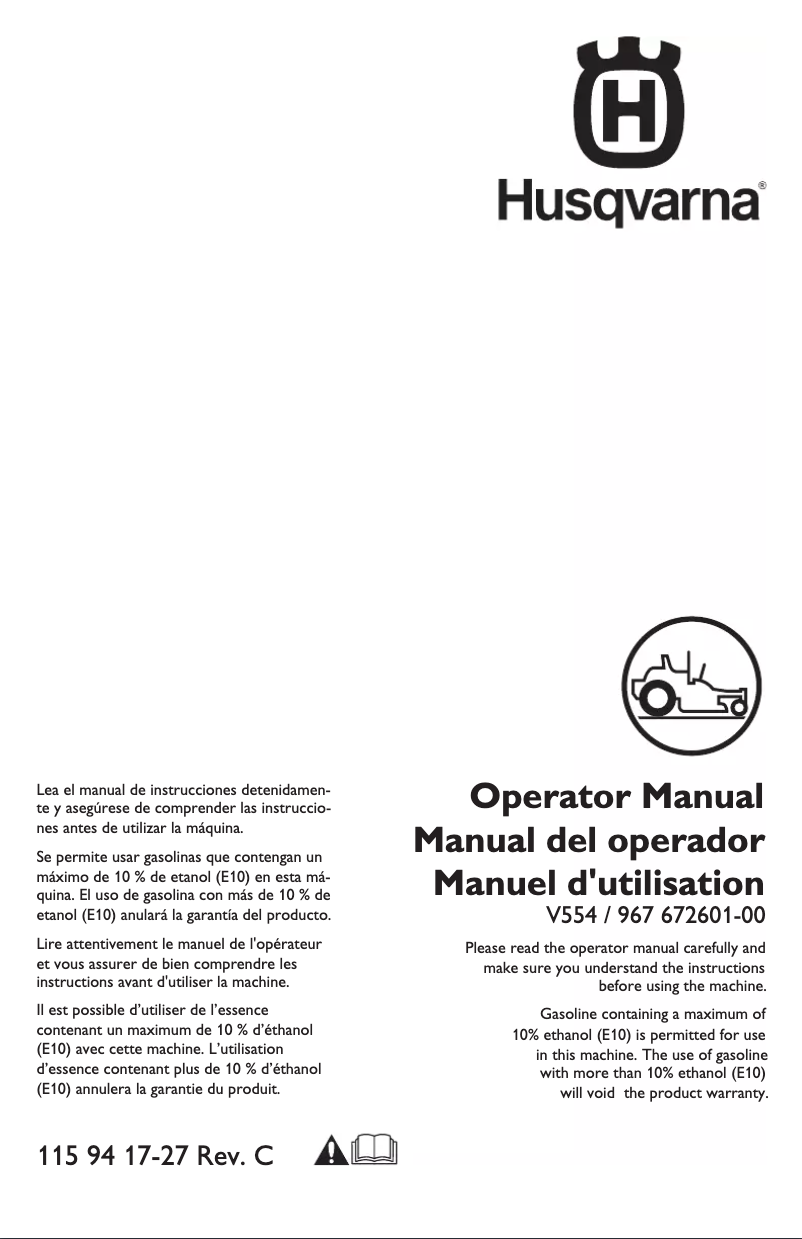 Imagen de la primera página del manual del dispositivo V554
