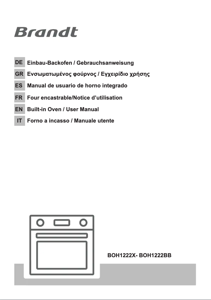 Imagen de la primera página del manual del dispositivo BOH1222X