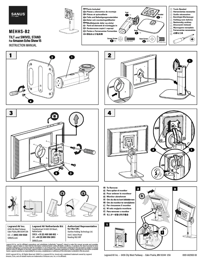 Página 1 del manual Manual de usuario Sanus MEHHS