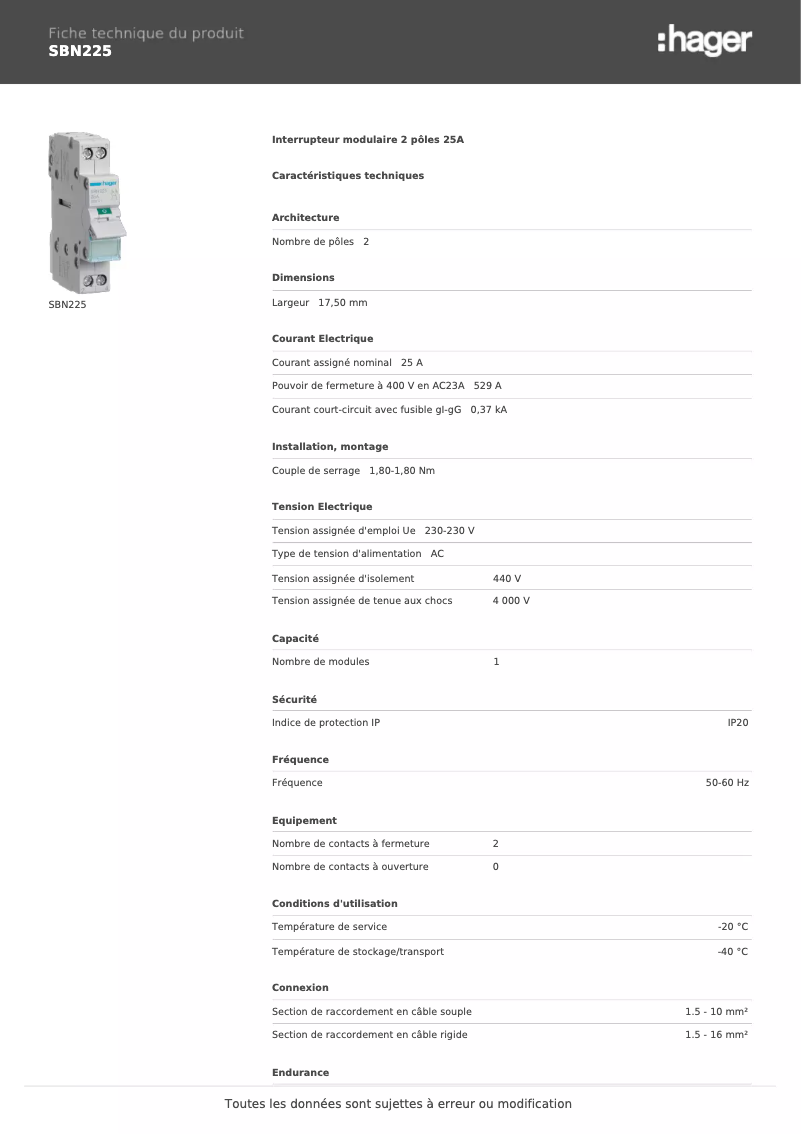 Imagen de la primera página del manual del dispositivo SBN225