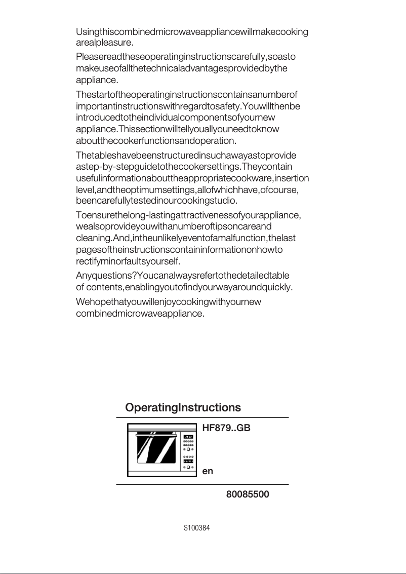 Imagen de la primera página del manual del dispositivo HF87970