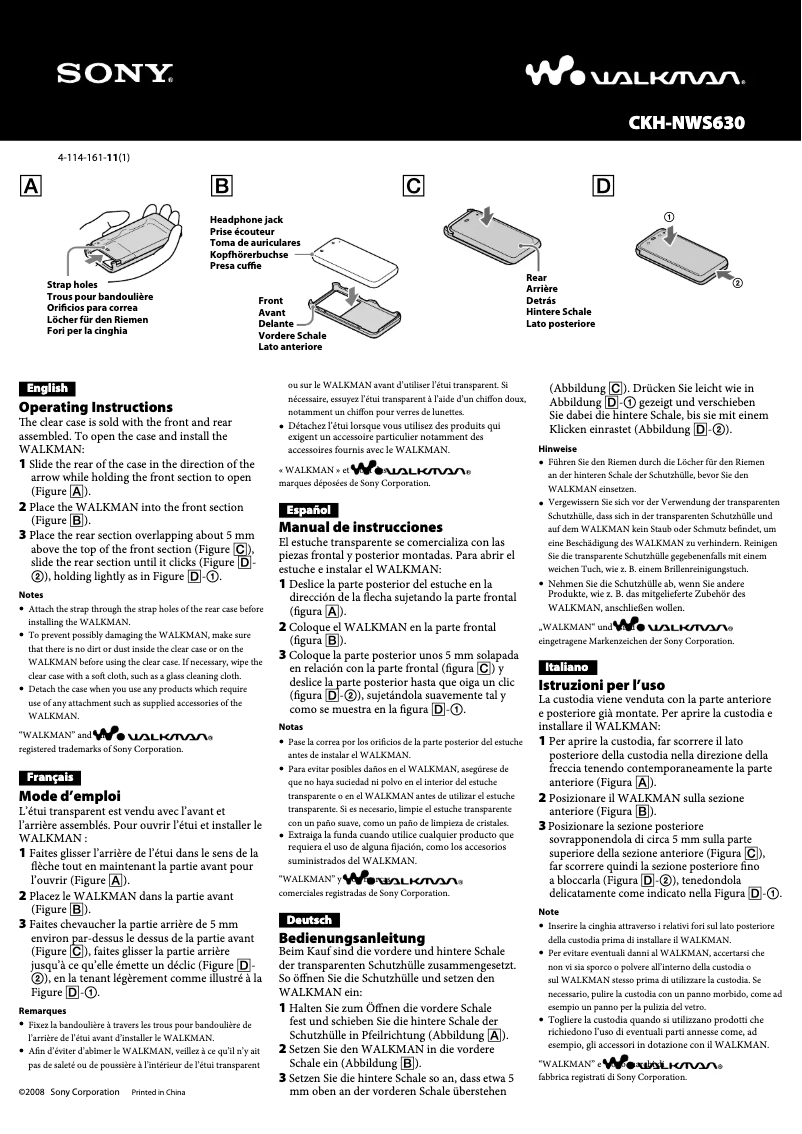 Imagen de la primera página del manual del dispositivo CKH-NWS630