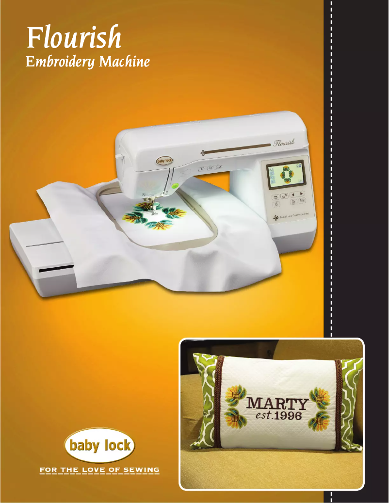 Página 1 del manual Ficha técnica Baby Lock Flourish