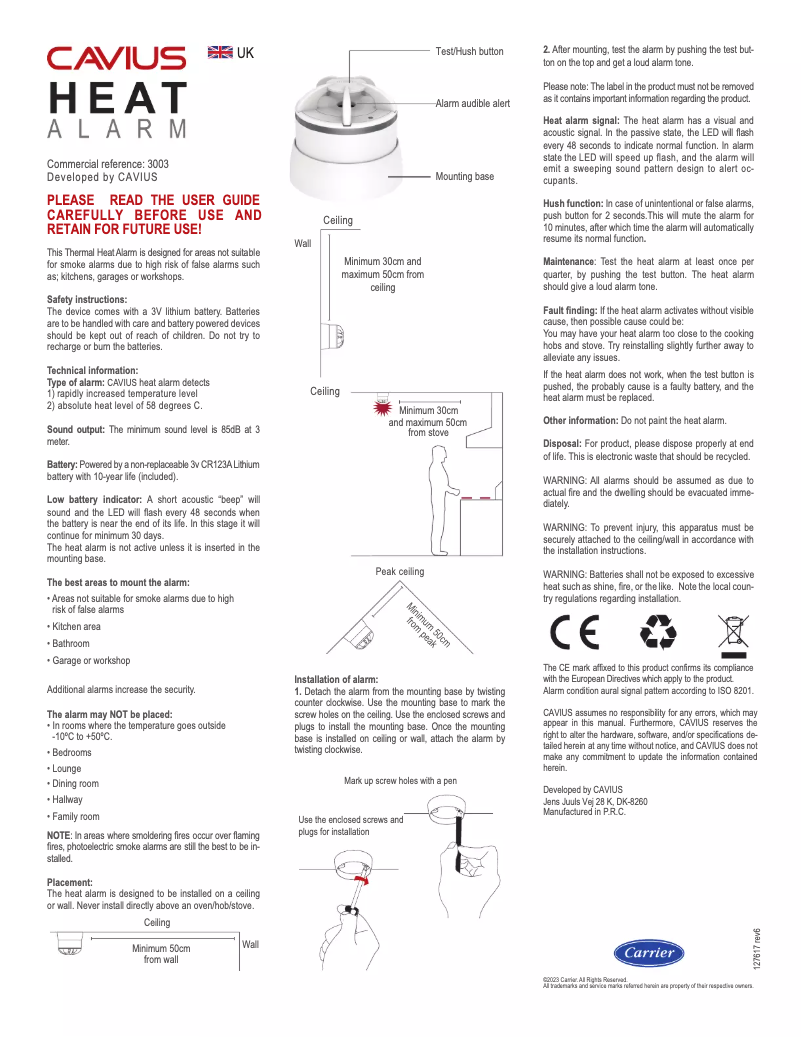 Página nº 1 - Manual de usuario GLORIA 3003