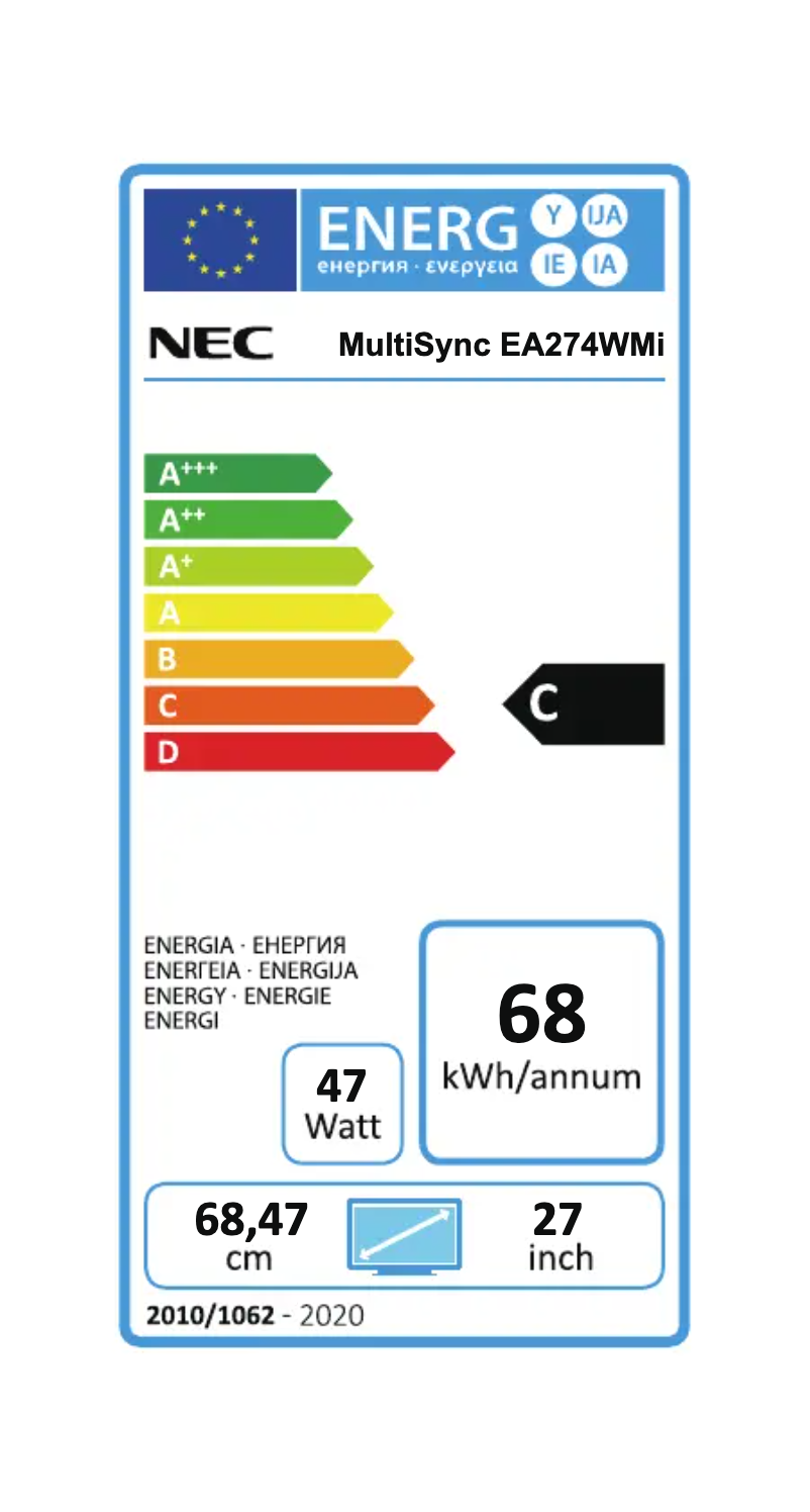 Imagen de la primera página del manual del dispositivo MultiSync EA274WMi