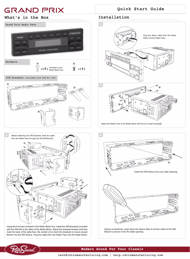 Imagen de la primera página del manual del dispositivo Grand Prix M2