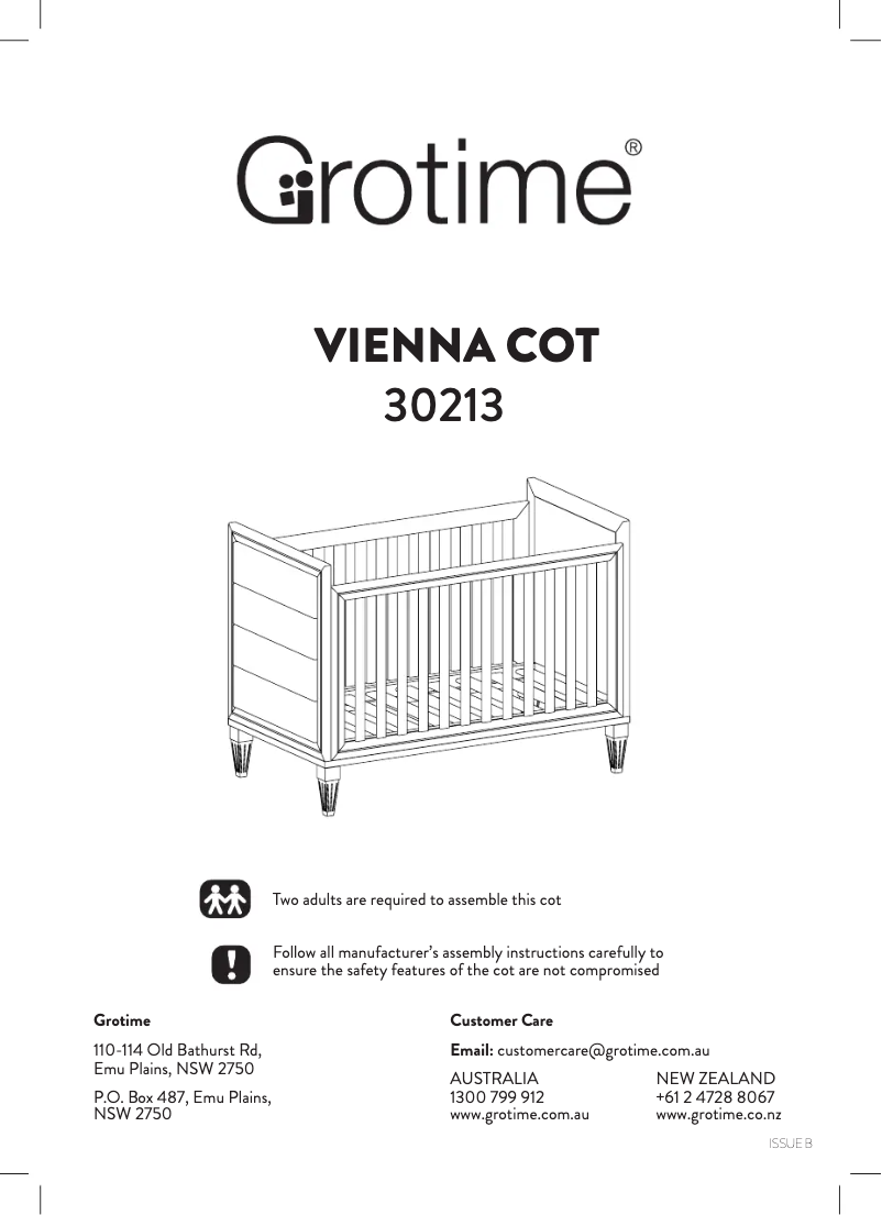 Página nº 1 - Manual de usuario Grotime Vienna Cot