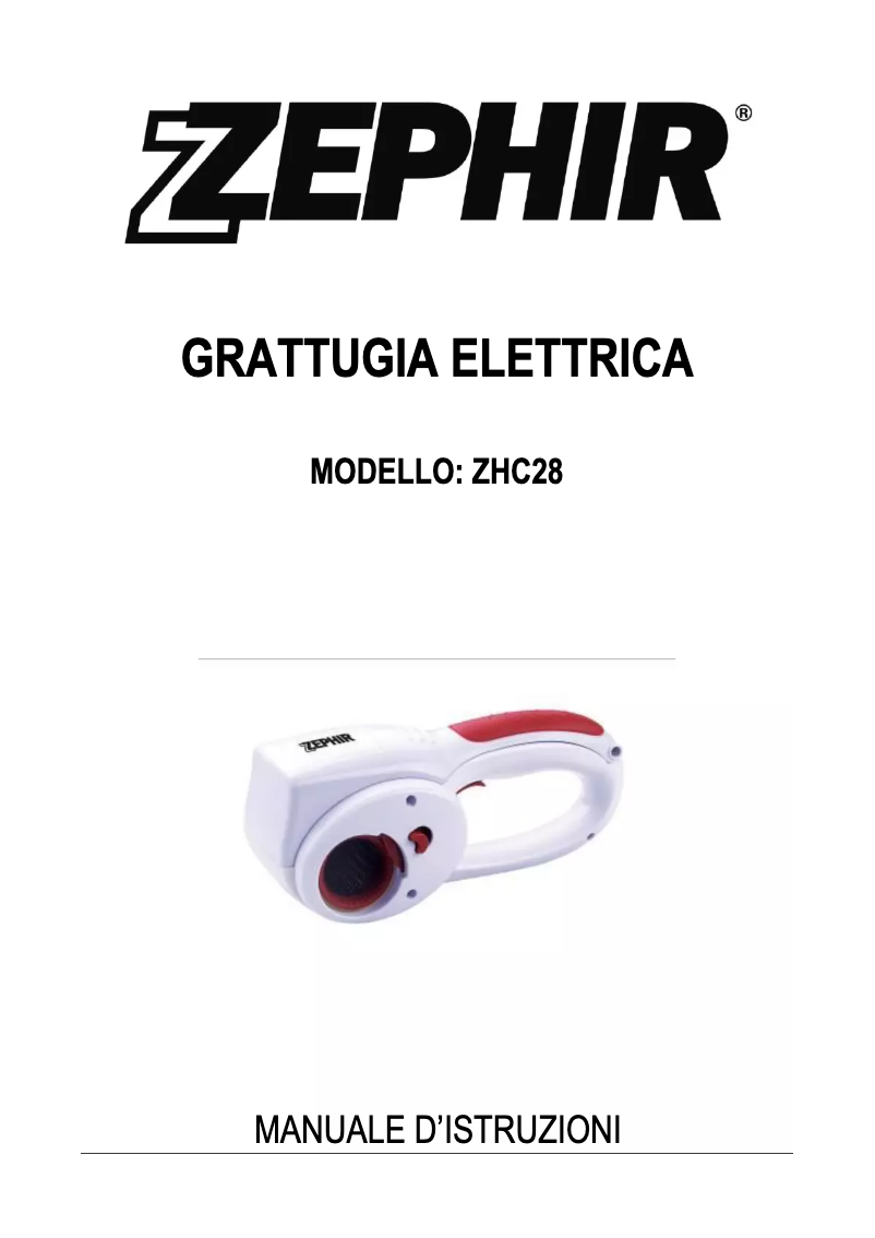 Imagen de la primera página del manual del dispositivo ZHC28