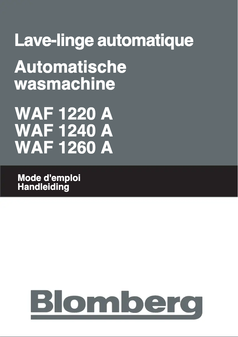 Página 1 del manual Manual de usuario Blomberg WAF 1240