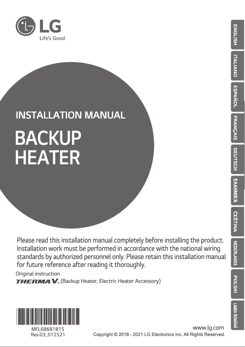 Imagen de la primera página del manual del dispositivo HA061B