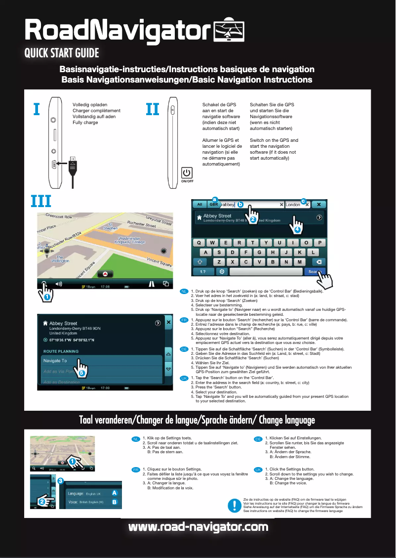 Imagen de la primera página del manual del dispositivo RN300