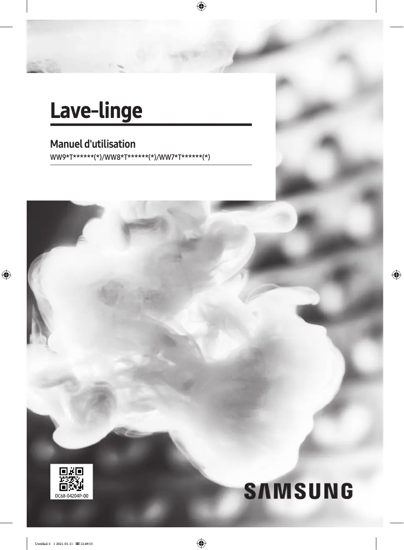 Imagen de la primera página del manual del dispositivo WW90T654DLN1