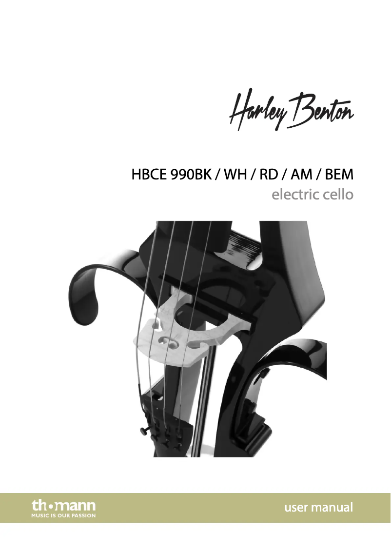 Página nº 1 - Manual de usuario Harley Benton HBCE 990BEM