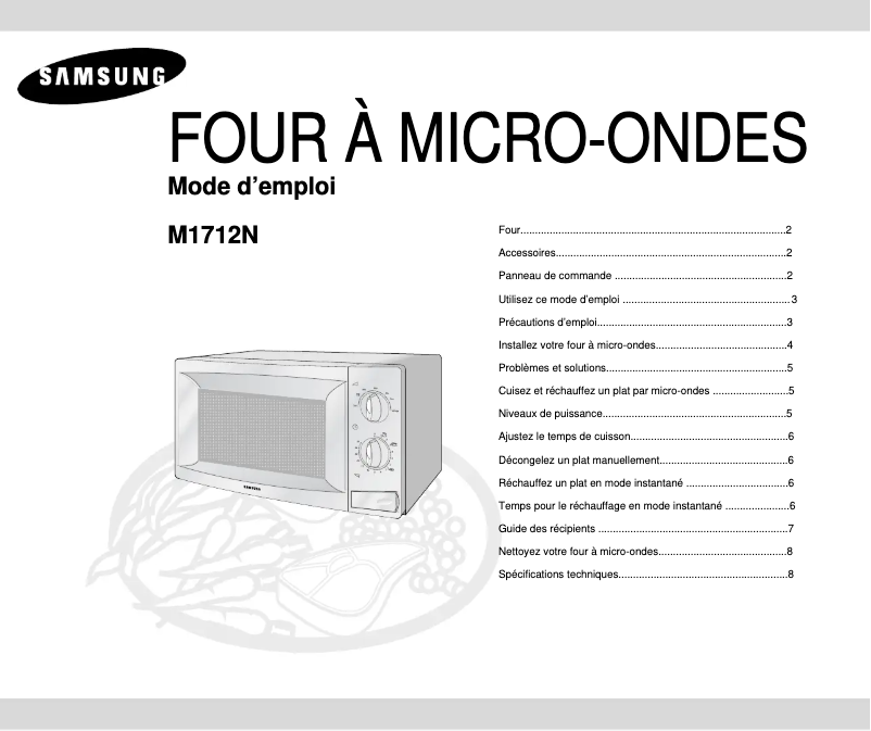 Imagen de la primera página del manual del dispositivo M1712N