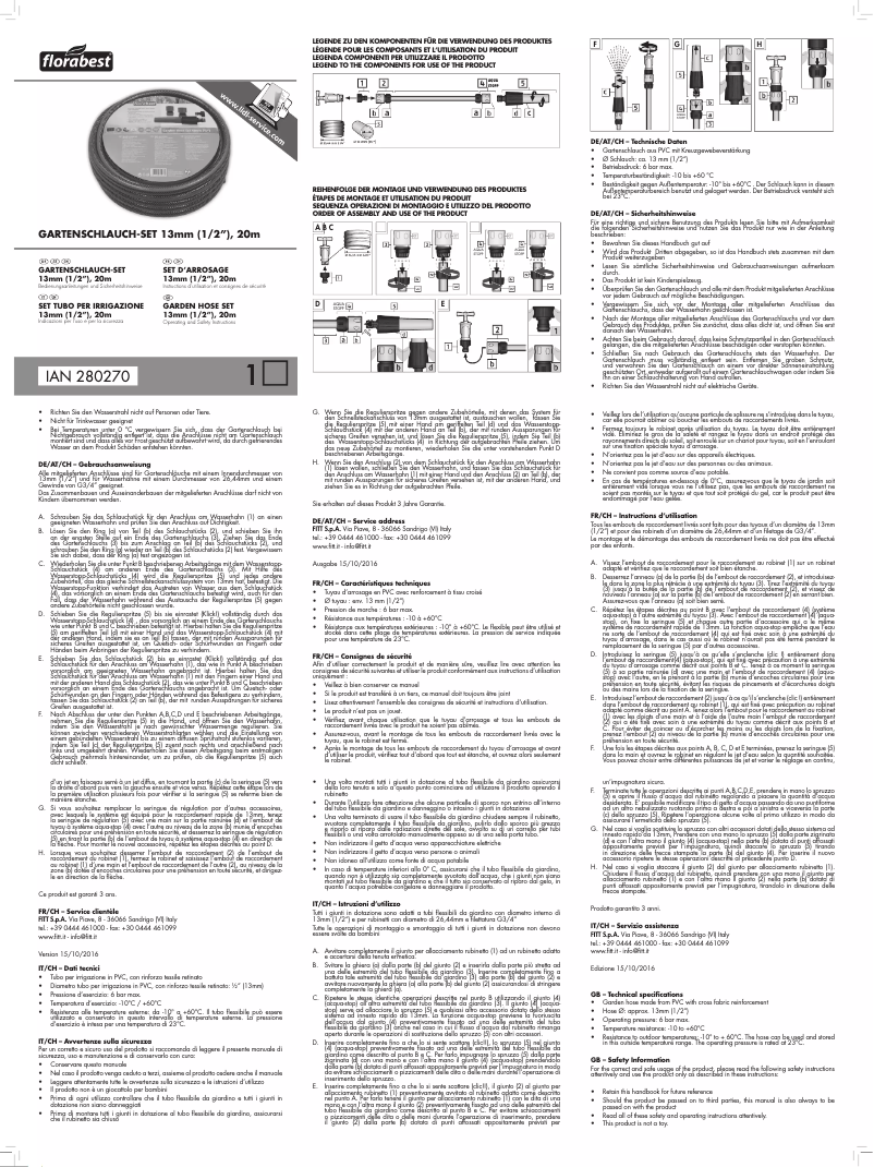 Imagen de la primera página del manual del dispositivo IAN 280270