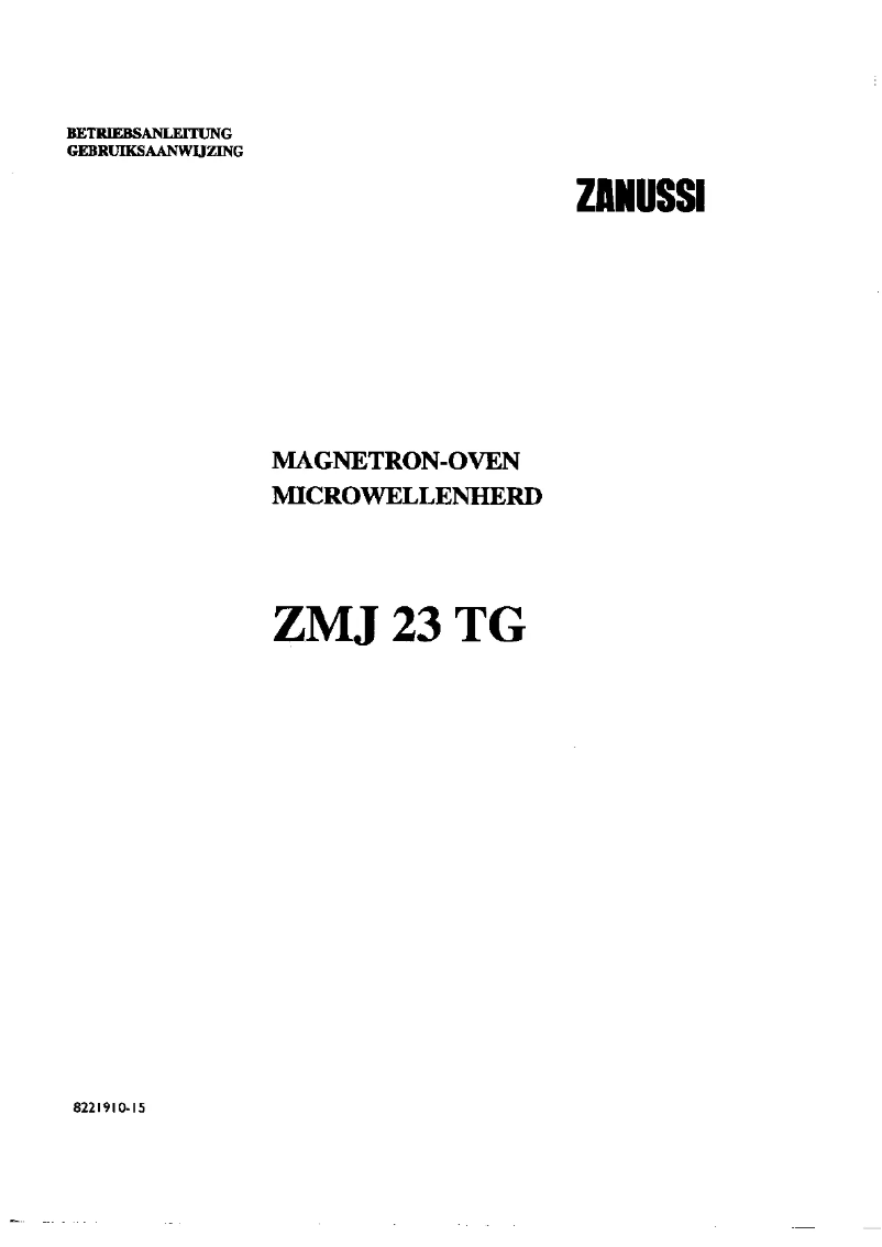 Imagen de la primera página del manual del dispositivo ZMJ 23 mg
