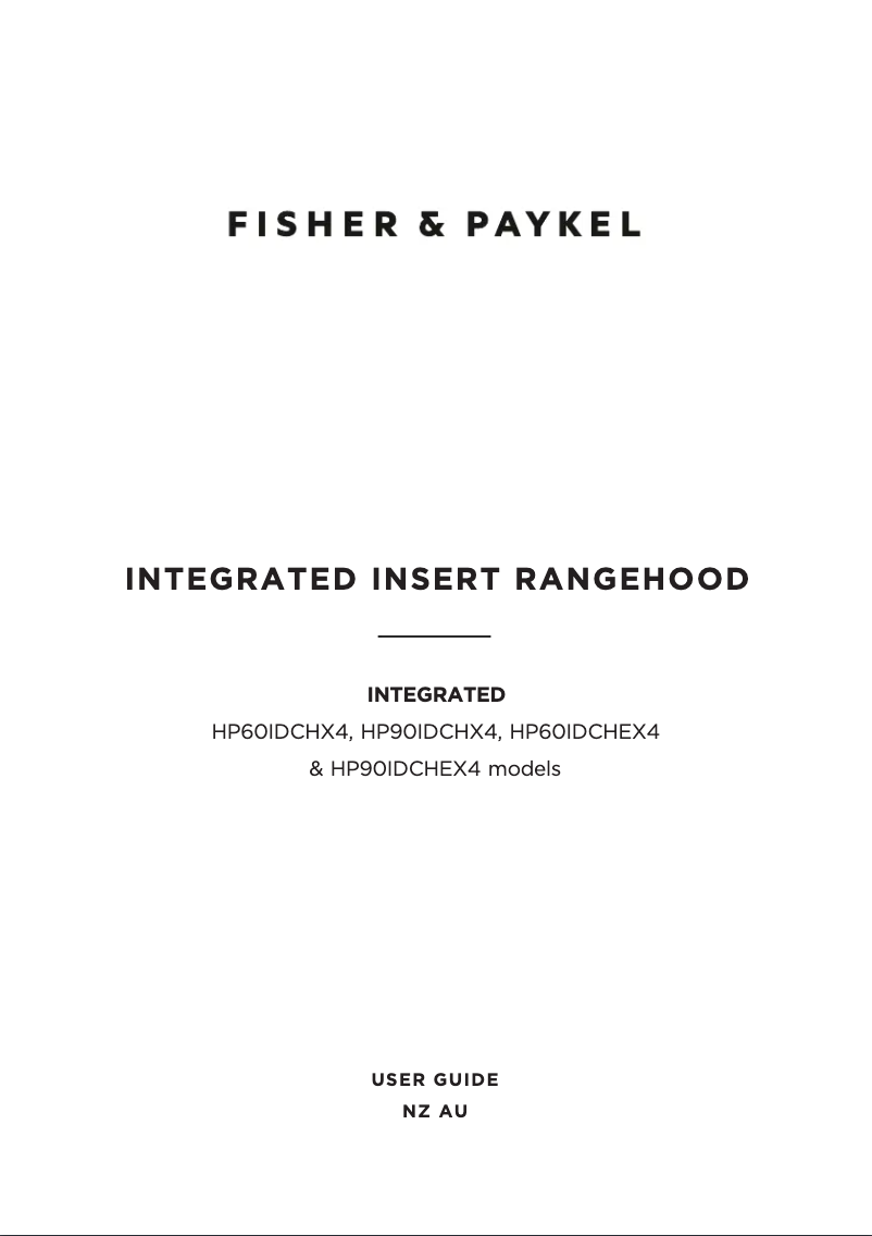 Página 1 del manual Manual de usuario Fisher & Paykel HP90IDCHEX4