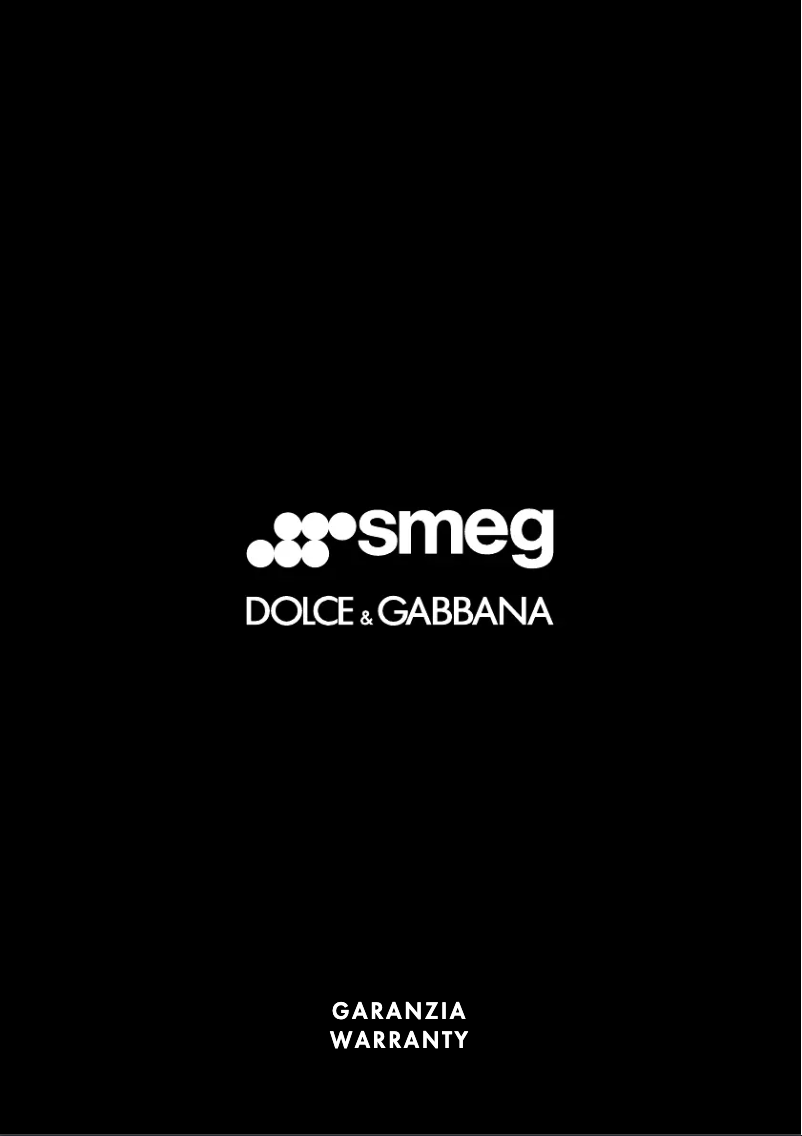 Página 1 del manual Información de garantía Smeg MFF01