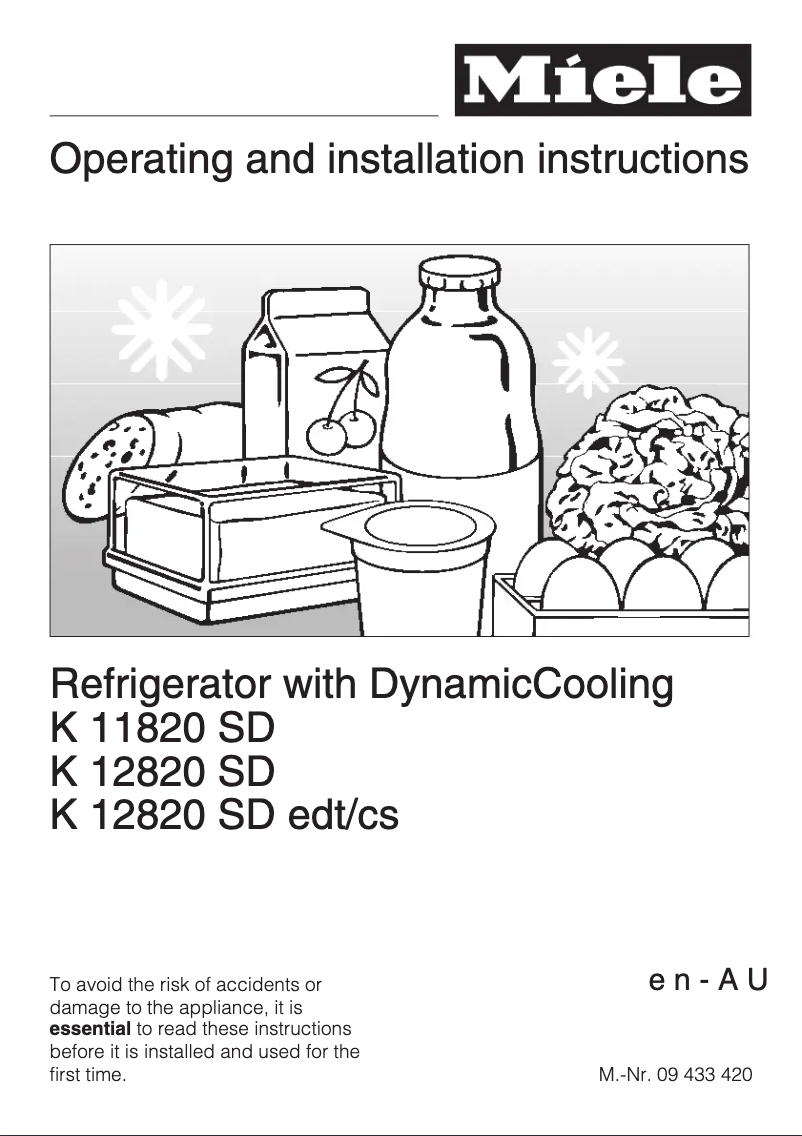 Página 1 del manual Manual de usuario Miele K 12820 SD