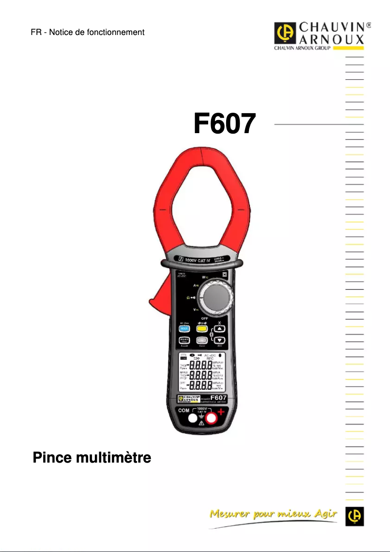 Imagen de la primera página del manual del dispositivo F607
