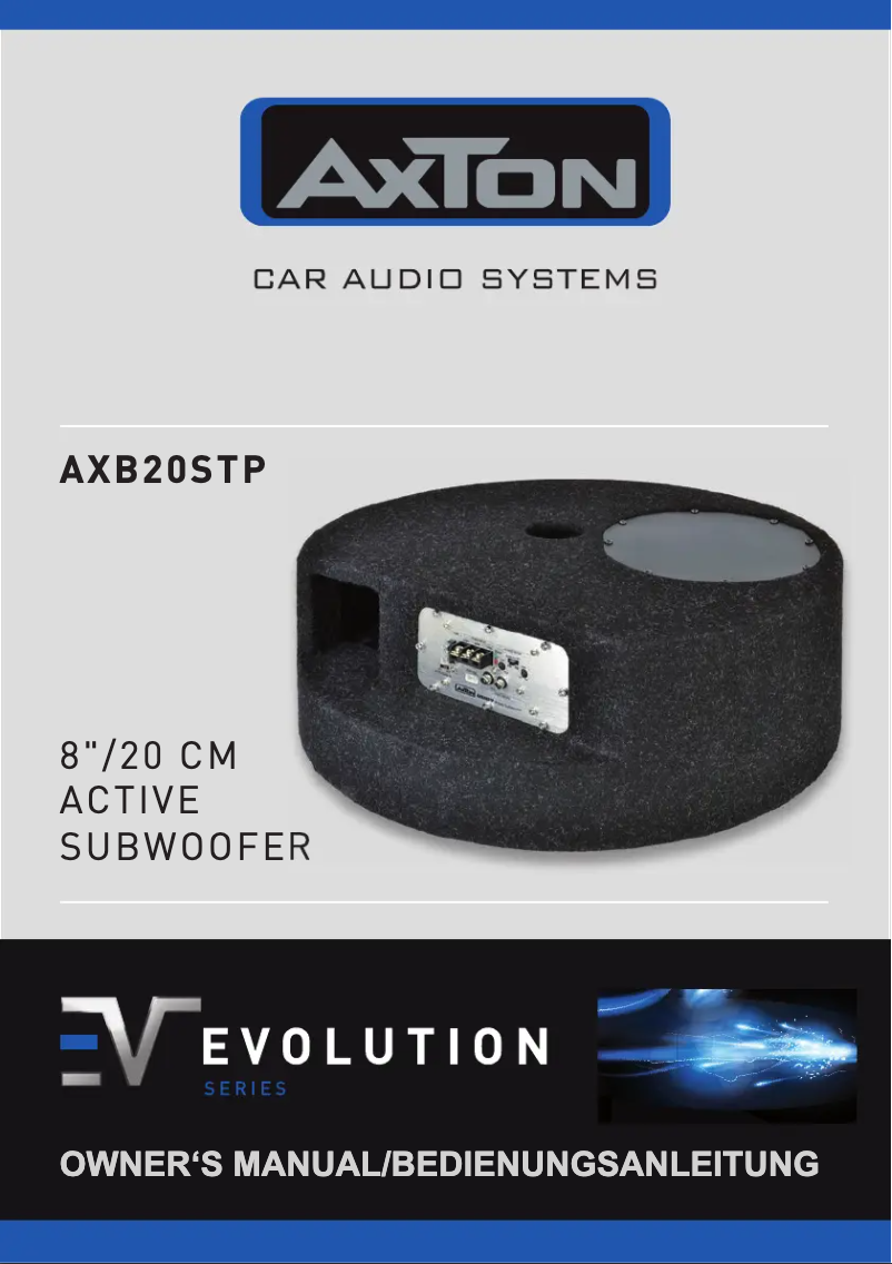 Imagen de la primera página del manual del dispositivo AXB20STP