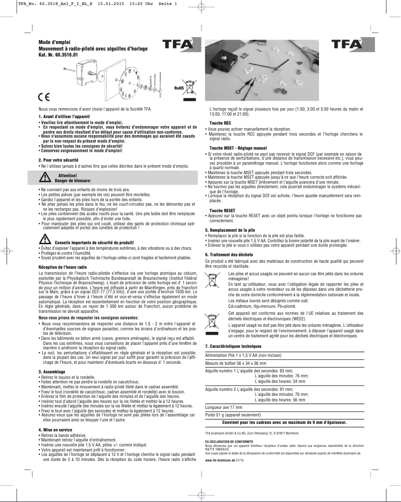 Imagen de la primera página del manual del dispositivo 60.3518.01