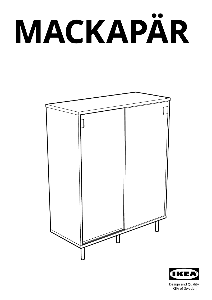 Página 1 del manual Manual de usuario Ikea MACKAPÄR 803.347.59