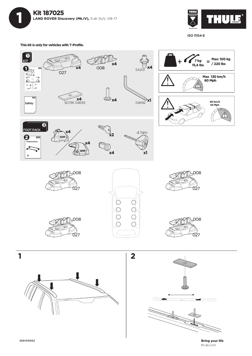 Imagen de la primera página del manual del dispositivo Kit 187025