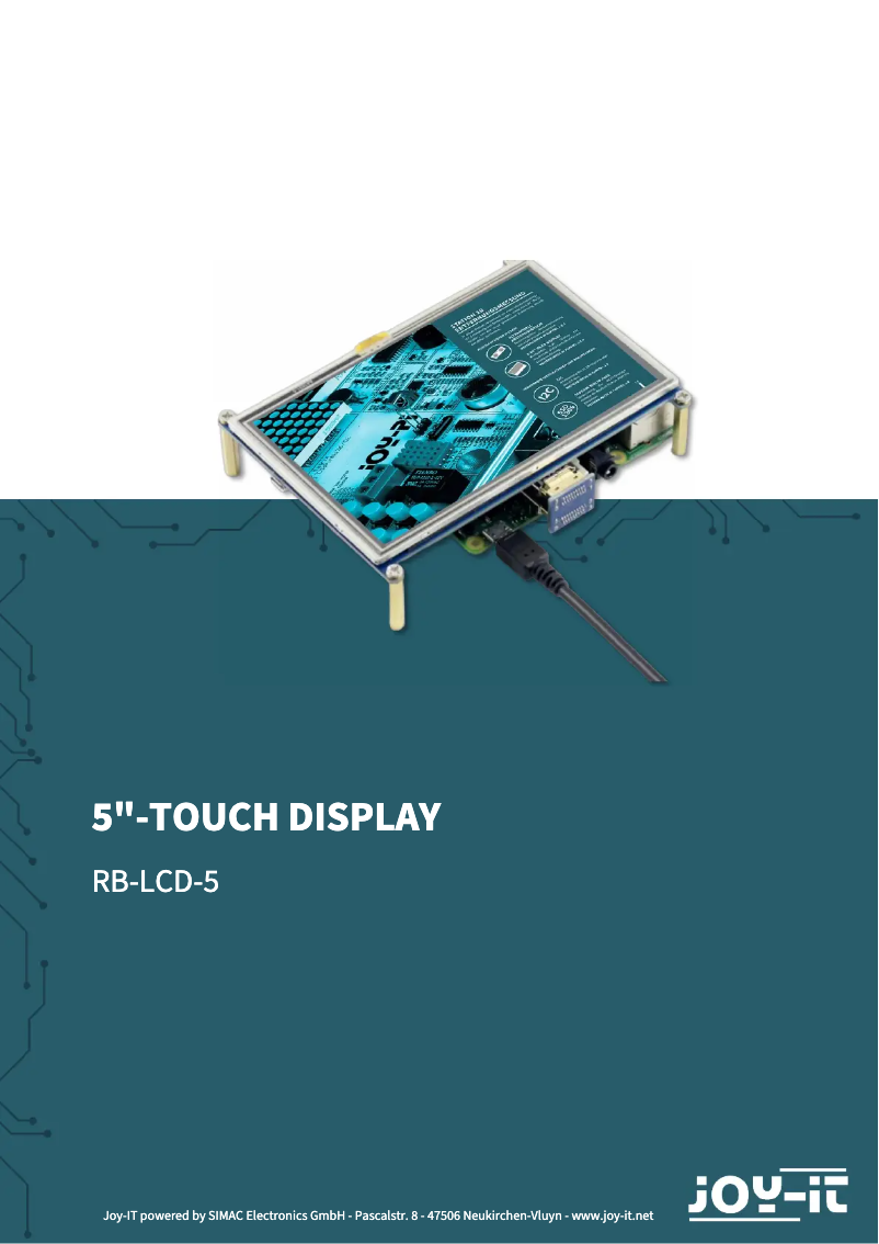 Página 1 del manual Manual de usuario Joy-It RB-LCD5