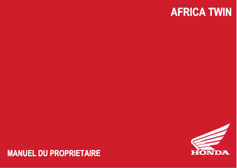 Página nº 1 - Manual de usuario Honda CRF1100A n(2024)