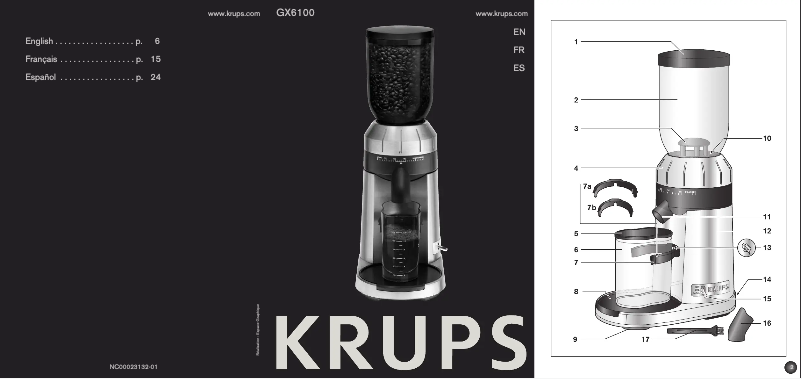 Página nº 1 - Manual de usuario Krups GX6100