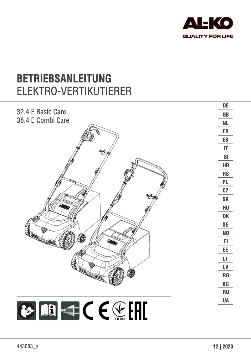 Imagen de la primera página del manual del dispositivo 32.4 Basic Care