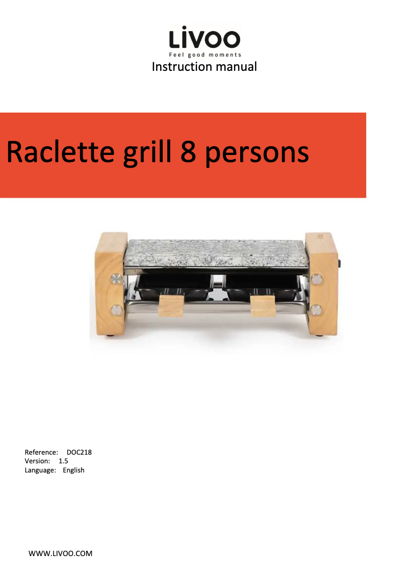 Imagen de la primera página del manual del dispositivo DOC218