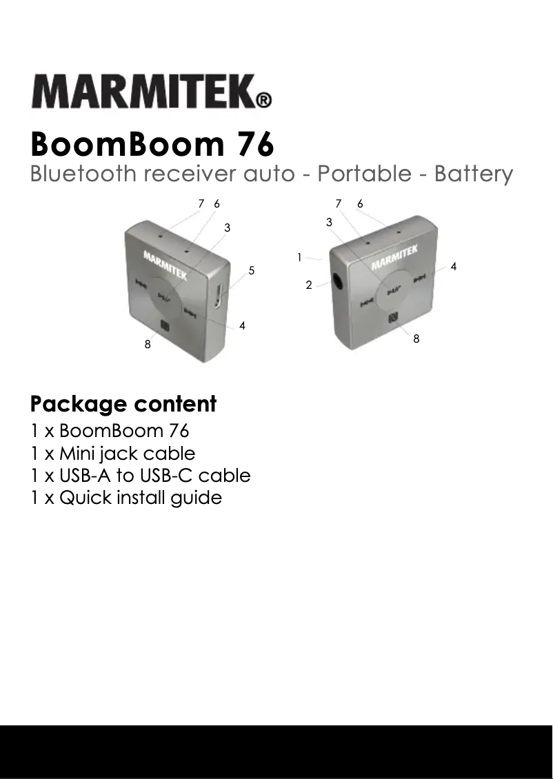 Página nº 1 - Manual de usuario Marmitek BoomBoom 76