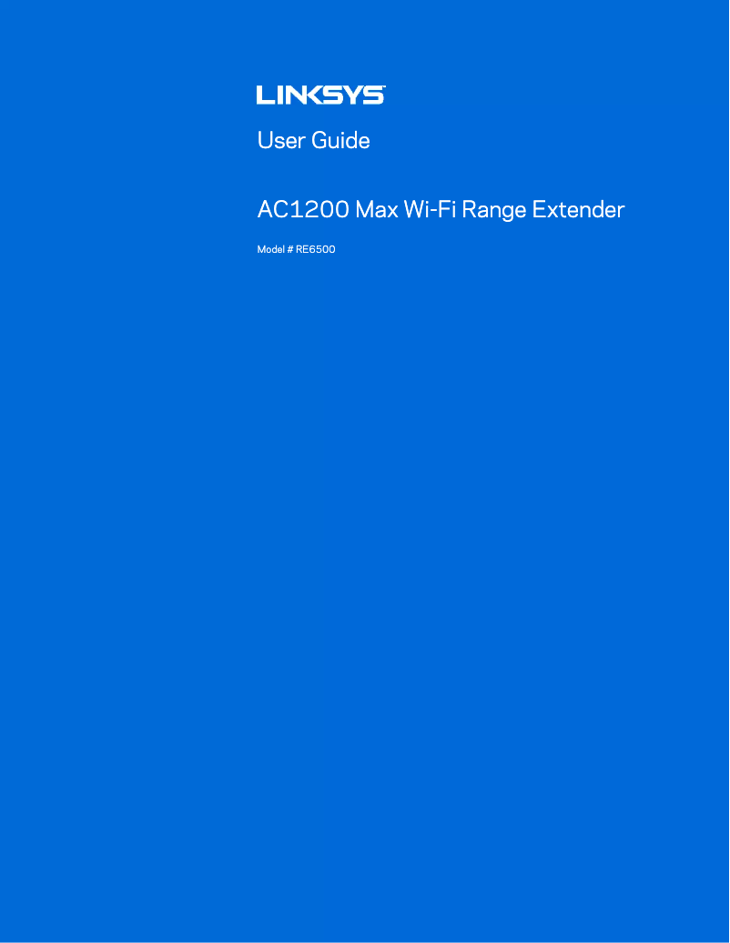 Imagen de la primera página del manual del dispositivo RE6500