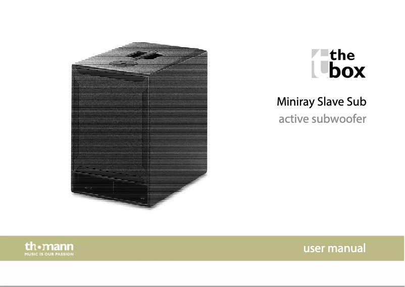 Imagen de la primera página del manual del dispositivo Miniray Slave Sub