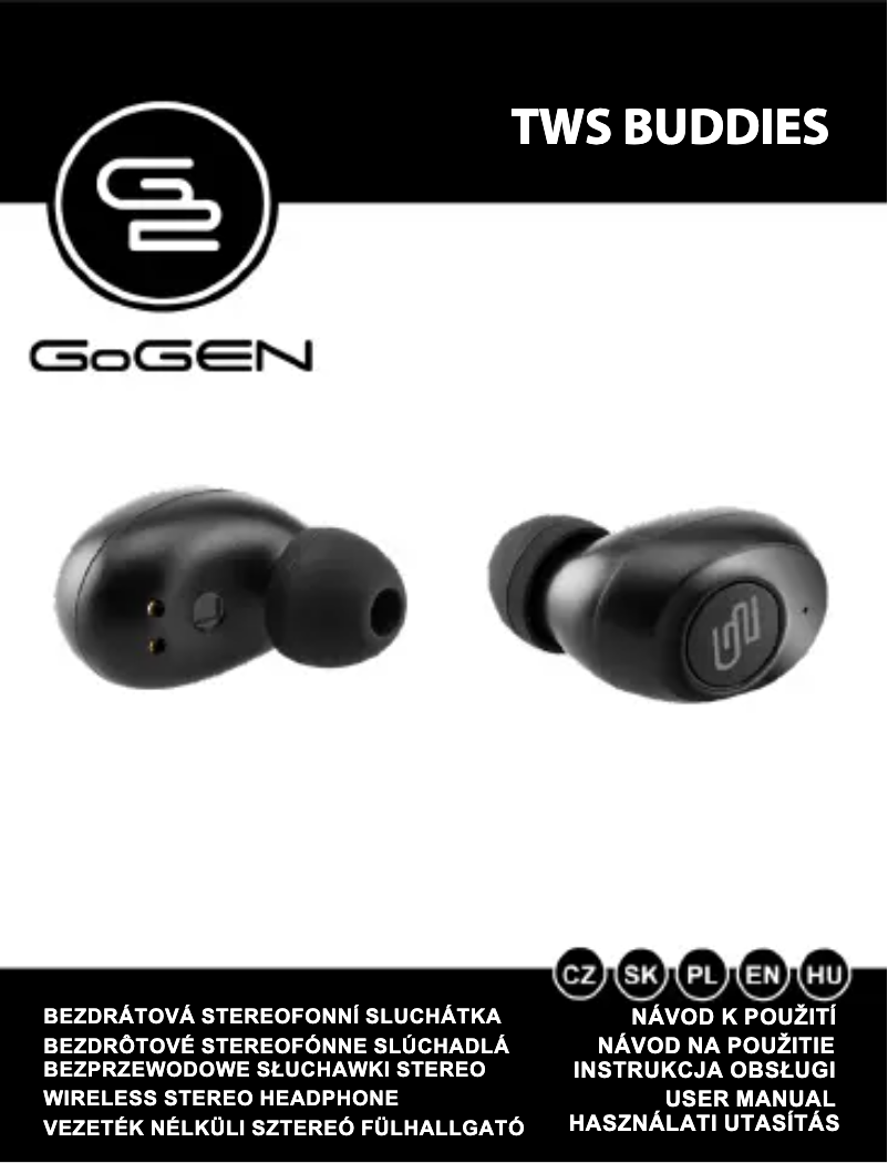 Página nº 1 - Manual de usuario GoGen TWS BUDDIES