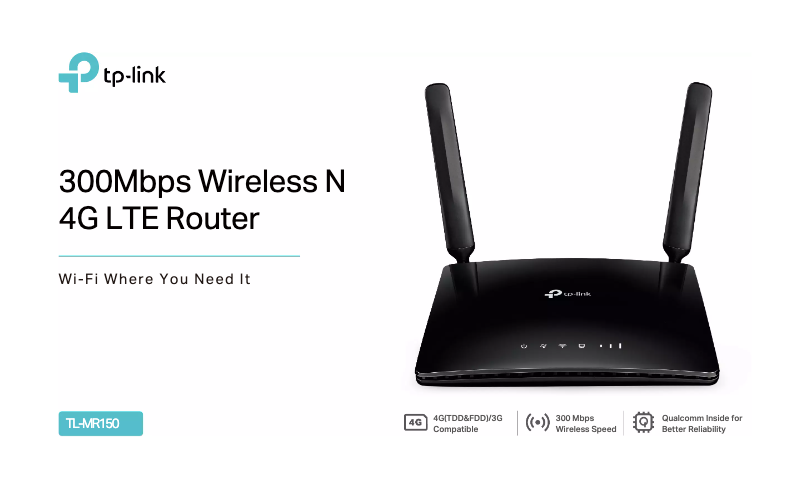 Imagen de la primera página del manual del dispositivo TL-MR150