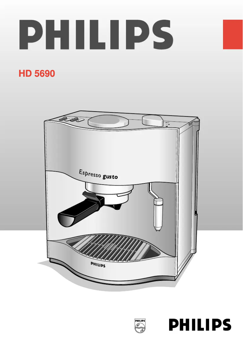 Imagen de la primera página del manual del dispositivo Espresso Gusto HD5690