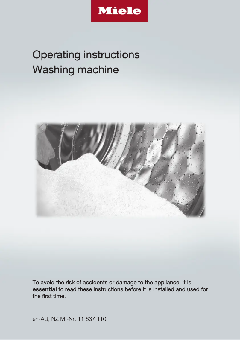 Página 1 del manual Manual de usuario Miele WCA 020 WCS Active