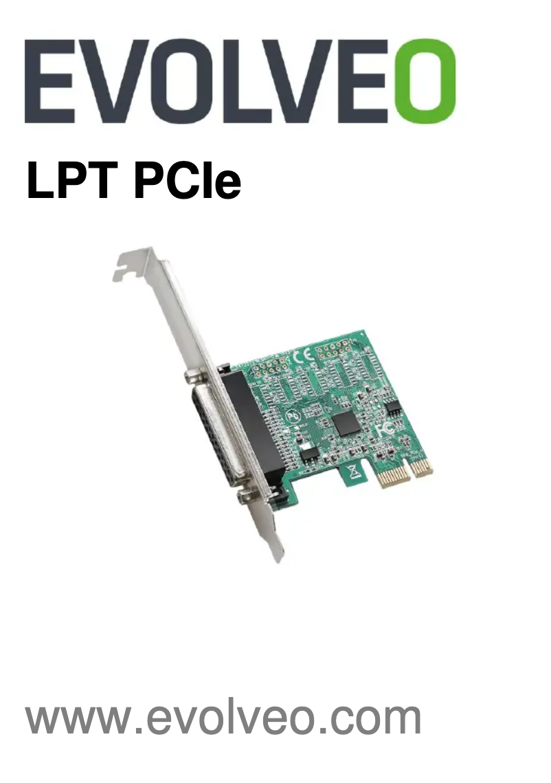 Imagen de la primera página del manual del dispositivo LPT PCIe