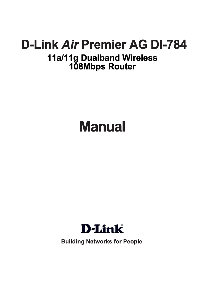 Página 1 del manual Manual de usuario D-Link Air Premier AG DI-784