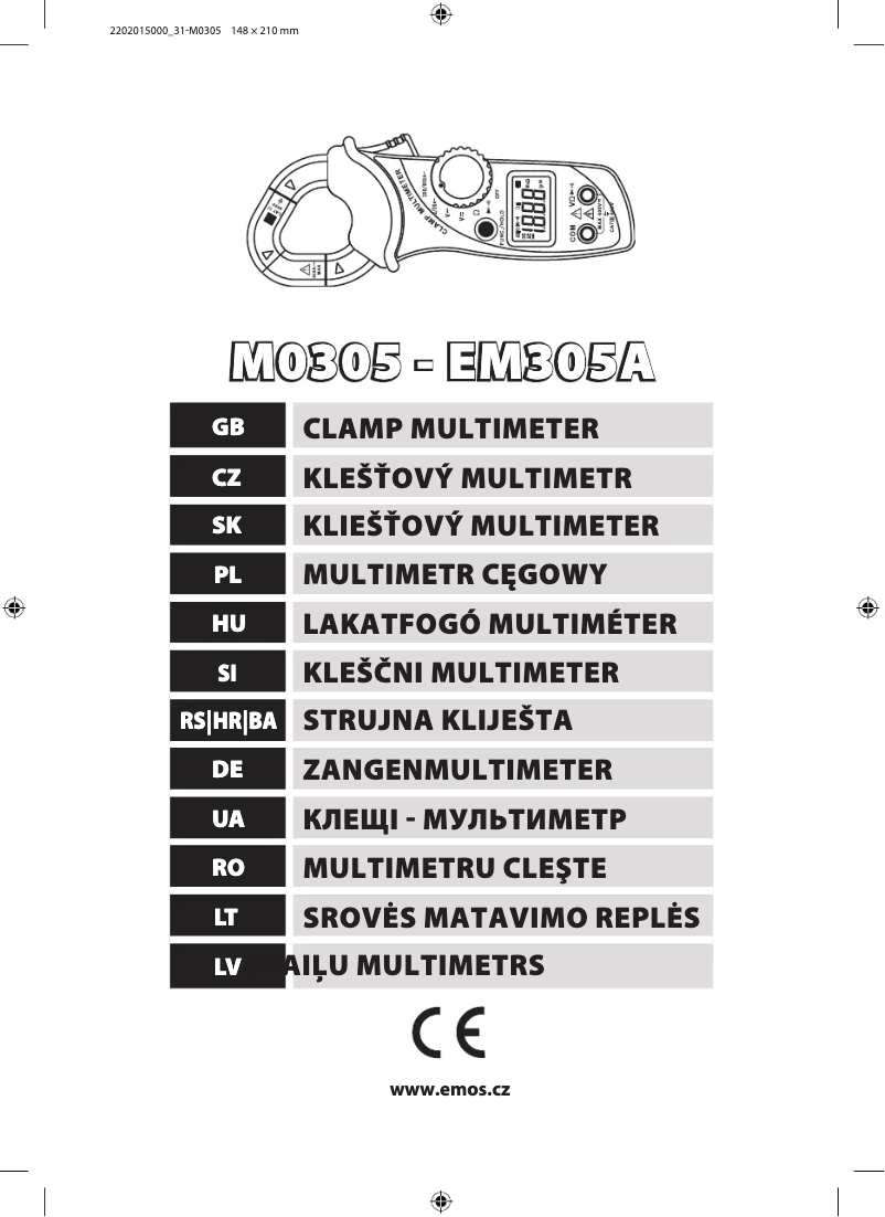 Imagen de la primera página del manual del dispositivo EM305A