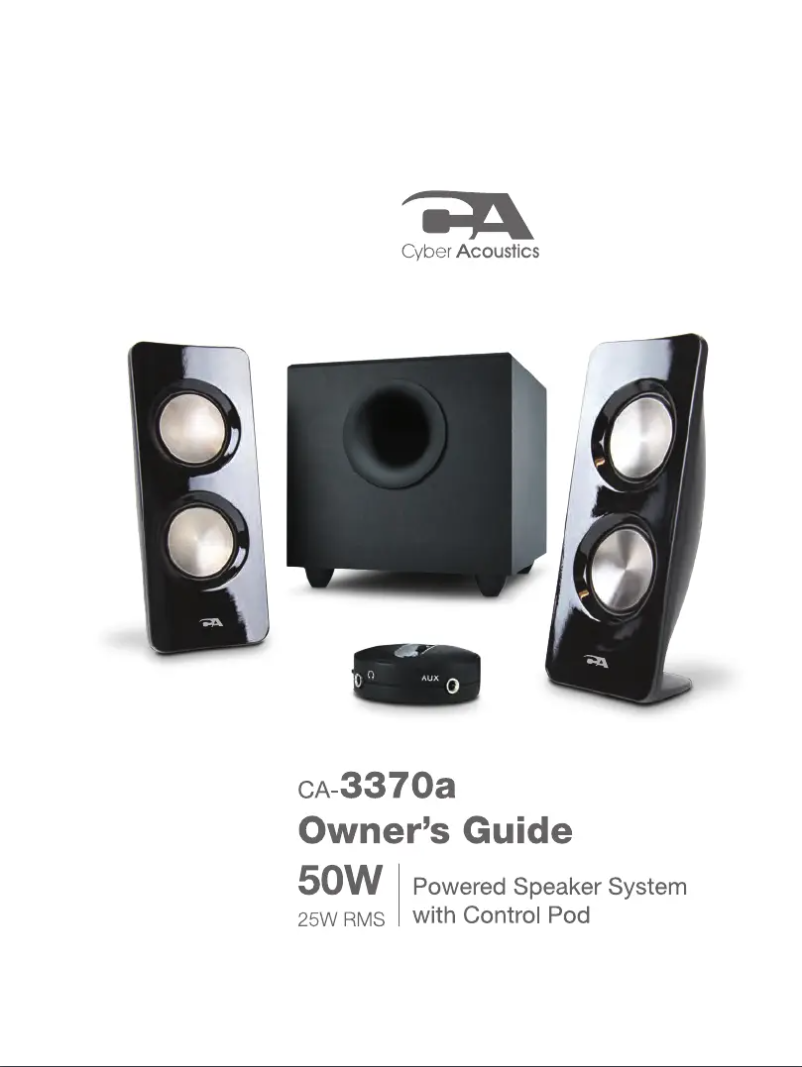 Página 1 del manual Manual de usuario Cyber Acoustics CA-3370A