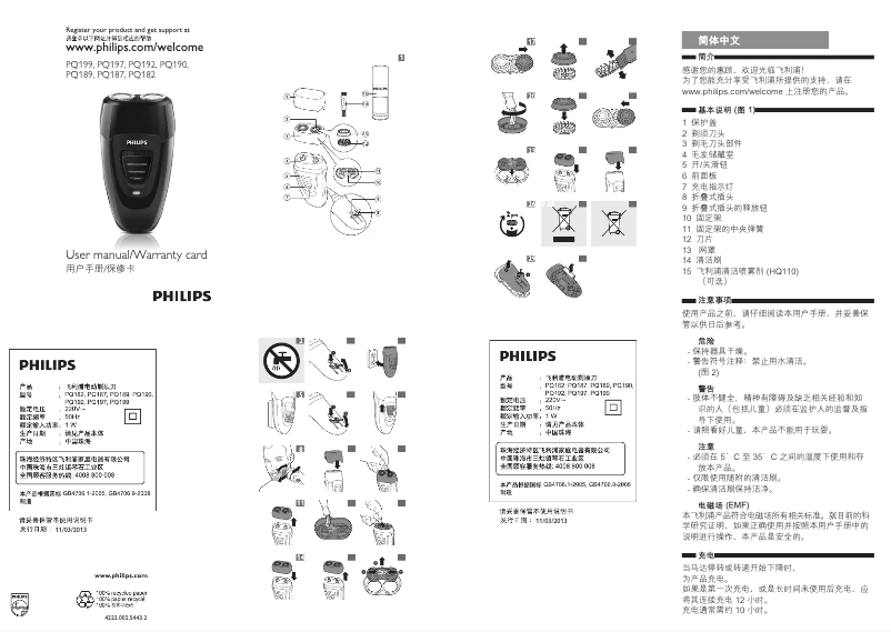 Página 1 del manual Manual de usuario Philips PQ189