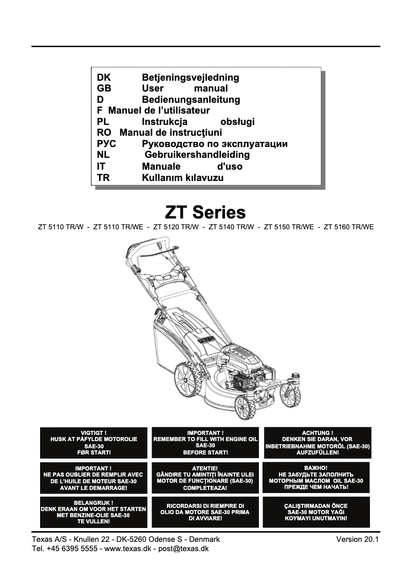 Imagen de la primera página del manual del dispositivo ZT 5110TR/W