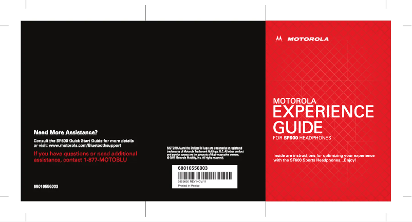 Página nº 1 - Manual de usuario Motorola SF600