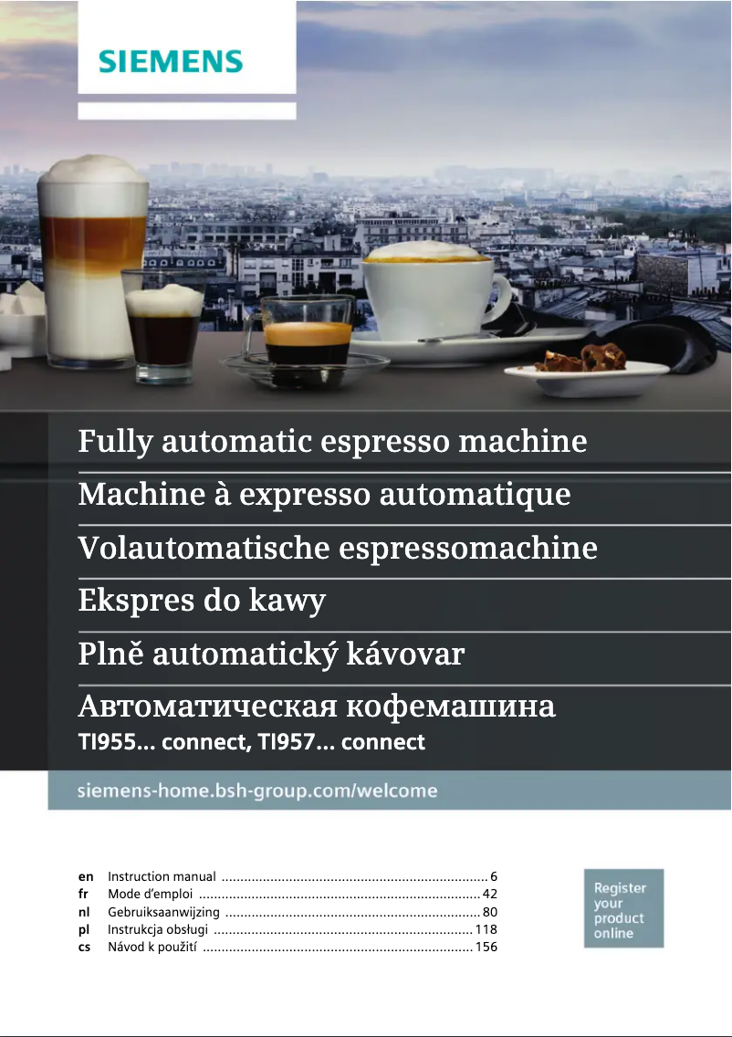 Página nº 1 - Manual de uso y mantenimiento Siemens EQ.9 Plus Connect S500 TI9553X1RW