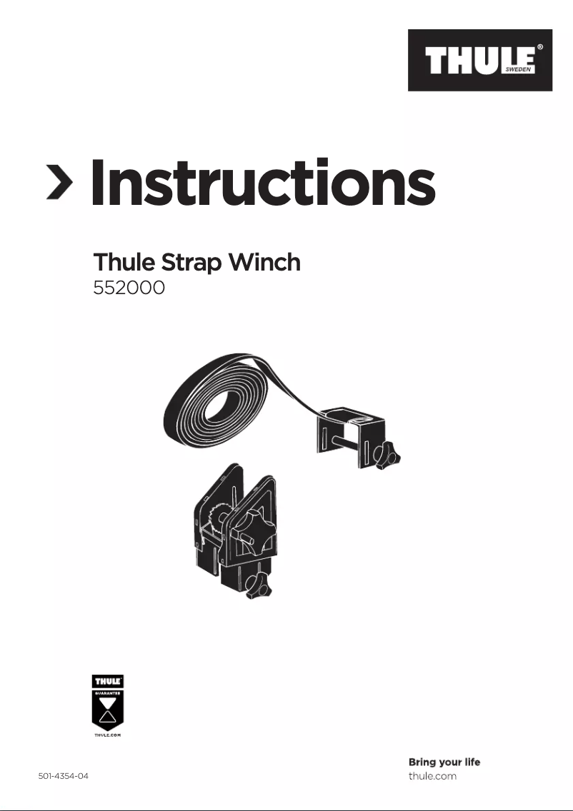 Imagen de la primera página del manual del dispositivo Strap Winch